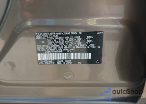 2009 Toyota Rav4 Limited V6 z USA, uszkodzony, nr VIN 2T3BK31V19W013461